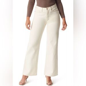 Sam Edelman Codie High Rise Wide Leg Cream Denim Jeans